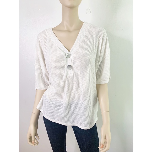 Vine&Love Rib Knit Oversize Casual Lounge Top - Picture 2 of 8